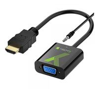 Techly Adattatore HDMI a VGA 306493 1920x1200 con audio 3.5" Nero