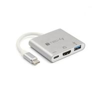 Techly Cavo Convertitore Adattatore da USB-C™ a USB 3.0, HDMI e PD