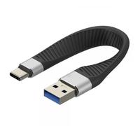 Techly Cavo Corto Piatto USB-C™ Maschio a USB-A Maschio Ricarica Rapida FP