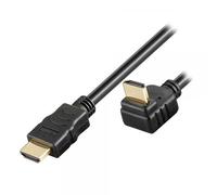 Techly Cavo HDMI High Speed con Ethernet A/A M/M Angolato 1 m Nero