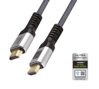 Techly 624186 Cavo HDMI™ Ultra High Speed 48Gbps Maschio/Maschio 8K@60Hz Certificato 3 m Nero/Argento