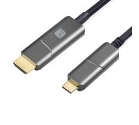 Techly 623783 Cavo Ottico Attivo (AOC) da USB-C™ M a HDMI-A M 10 m Nero