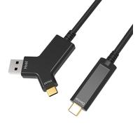 Techly 623776 Cavo Ottico Attivo (AOC) USB 3.2 Tipo A/C™ a USB-C™ 10 Gbps da 10 m Nero
