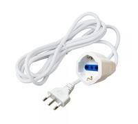 Techly Cavo Prolunga Alimentazione Italiana 16A Maschio / Schuko Femmina 5m Bian
