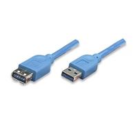 Techly Cavo Prolunga USB 3.0 A maschio/A femmina 1m Blu (ICOC U3-AA-10-EX)