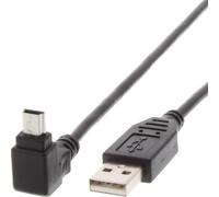 Techly Cavo USB 2.0 A maschio/mini B maschio 90° 1,8 m Nero (ICOC MUSB-AA-018ANG) NEW