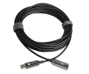 Techly Cavo USB 3.0 SuperSpeed AOC in Fibra Ottica USB A M/F 100m Nero