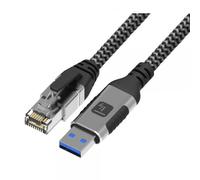 Techly Cavo USB 3.2 Tipo A Maschio a Ethernet RJ45 Maschio 5m