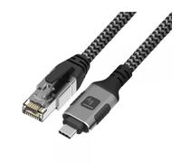 Techly 369717 Cavo USB-C™ Maschio a Ethernet RJ45 Maschio 2m Nero/Argento