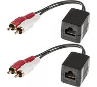 Techly Convertitore Extender Audio RJ45 Cat.5 2xRCA
