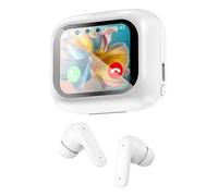 Techly Cuffie Auricolari BT con Custodia Smart Touch Screen LCD Cancellazione At