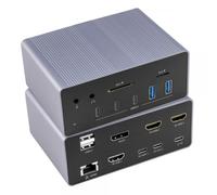 Techly Docking Station 19 in 1 USB-C™ 8K HDMI 4 Uscite Video