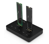 Techly Docking Station Dual-Bay SSD M.2 NVME PCIe SATA 10 Gbps Duplicatori Clone