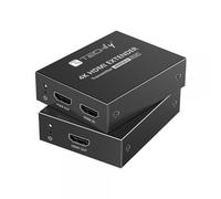 Techly Extender HDMI 4K@60Hz su Cavo Cat.6/6A/7 Fino a 50m PoC