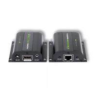 Techly Extender HDMI 020355 – Full HD 3D IR su cavo Cat.5E/6/6A/7 60m Autoregolato Nero