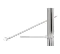 Techly Fascette Fermacavi Autobloccanti 300x4,8mm in Nylon 100pz Bianco