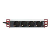 Techly I-CASE M10-4ITY Barra di alimentazione 10' 1U X4 - prese Schuko