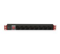 Techly Professional Multipresa per rack 19'' 8 posti con interruttore e spina C20