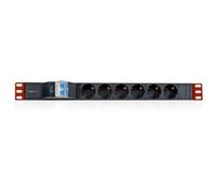 Techly Professional Multipresa per Rack 19'' 6 posti con magnetotermico e spina Schuko