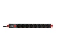 Techly Professional Multipresa 8 Posti da Rack 19'' Spina Schuko Angolata 1U
