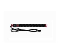 Techly I-CASE STRIP-81VS Barra di alimentazione 19' 1U X8 - prese Schuko