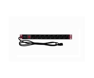 Techly I-CASE STRIP-81VS Barra di alimentazione 19' 1U X8 - prese Schuko