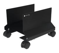 Techly Supporto porta PC per case ATX in acciaio regolabile con ruote Nero