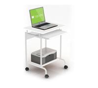Techly Scrivania Mobile ''Compact'' per Computer Ripiano Tastiera Scorrevole Bia