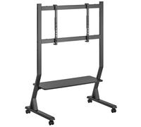 Techly ICA-TR325 Supporto TV mobile 45-90” fino a 60kg con ripiano AV regolabile