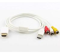 Techly ICOC-HDMI-RCAU cavo e adattatore video 1 m HDMI tipo A (Standard) 3 x RCA + USB Bianco