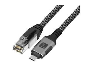 Techly ICOC U3C-RJ45-010 Adattatore/Cavo di rete USB-C a Gigabit Ethernet RJ45 1m