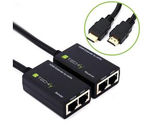 Techly IDATA EXT-E30D Estensore HDMI 1080p60Hz fino a 30m su cavo Cat5e/6