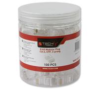 Techly IWP-JAR-C6RTY Connettore RJ45 8P/8C Cat6 UTP, Filo, 100 pz