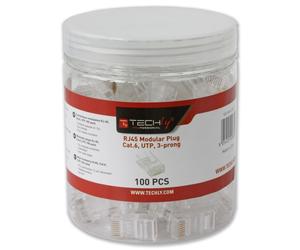 Techly IWP-JAR-C6RTY Connettore RJ45 8P/8C Cat6 UTP, Filo, 100 pz