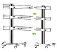 Techly Kit Staffe e Braccio di Giunzione per Supporto Video Wall da Pavimento