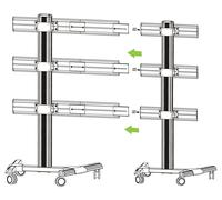 Techly Kit Staffe e Braccio di Giunzione per Supporto Video Wall da Pavimento