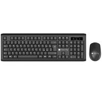 Kit Tastiera e Mouse Wireless Nero 2.4GHz 1600 DPI Layout Italiano Plug and Play