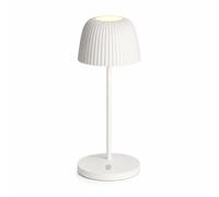 Techly Lampada da Tavolo LED per Esterni con Base di Ricarica Bianca