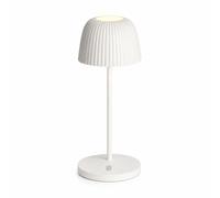 Techly Lampada da Tavolo LED per Esterni con Base di Ricarica Bianca