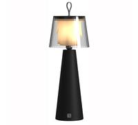 Techly Lampada da Tavolo LED per Esterni con Portalampada Rimovibile, Nera e Tra
