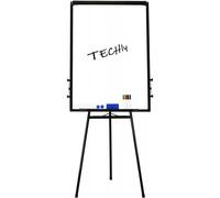 Techly Lavagna Magnetica Flipchart Fogli Mobili 60x90 cm Altezza Regolabile