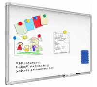 Techly Lavagna Magnetica Laccata Bianca Cancellabile a Secco 60x90 cm