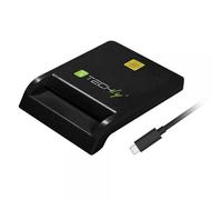Techly Lettore/Scrittore di Smart Card USB-C™ Compatto Nero
