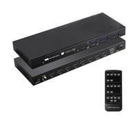 Techly 369526 Matrix HDMI 2.0 6X 2 18Gbps 4k@60Hz con Audio e Arc Nero