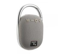 Techly ICASBL321GR Altoparlante Bluetooth 5.3, 5W, TWS, LED, USB MicroSD MP3, grigio