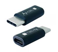 Techly 361421 Mini Convertitore Adattatore USB-C™ Maschio a Micro USB Femmina Nero