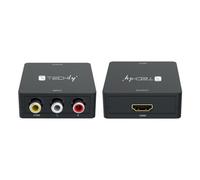 Techly Mini Convertitore Video Composito a HDMI 720p 1080p con Cavo USB