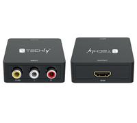 Techly Mini Convertitore Video Composito a HDMI 720p 1080p con Cavo USB