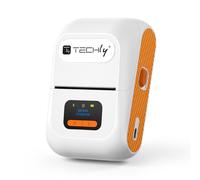 Techly Mini etichettatrice stampante termica Bluetooth con display portatile ricaricabile