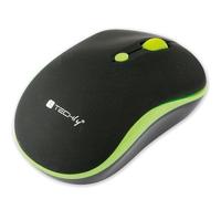 Techly Mouse Wireless 2.4GHz 800-1600 dpi Nero/Verde